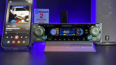 Pioneer Carrozzeria MEH-P007 Car Audio 1DIN MD Player Added