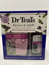 Dr Teal's Renew  Uplift Bath Set Black Elderberry Epsom Salt  Foaming Bath