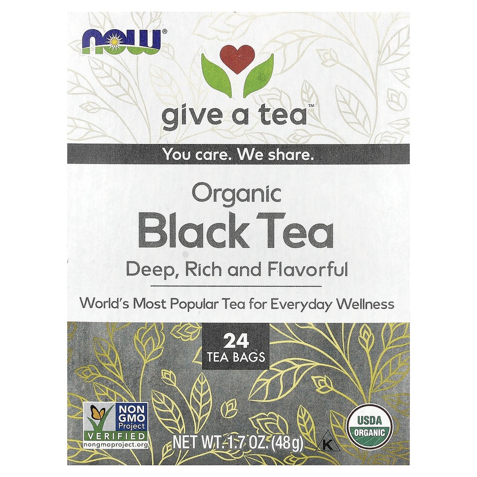 Organic Black Tea, 24 Tea Bags, 1.7 oz (48 g)