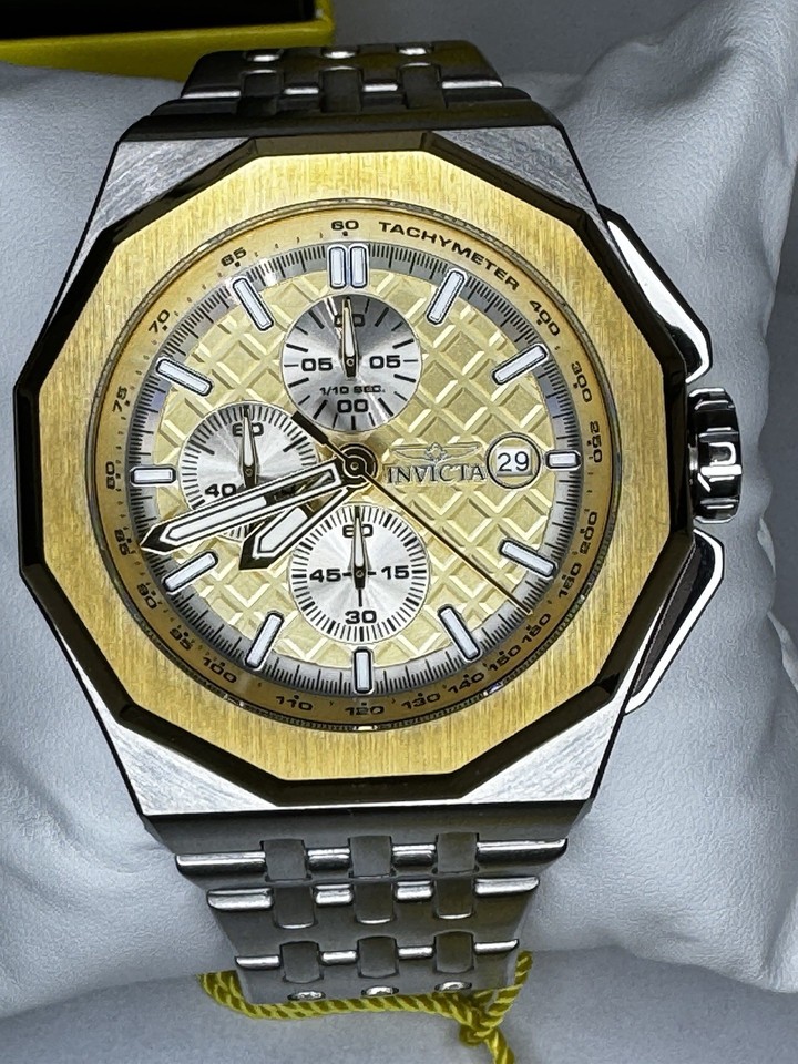 Invicta Akula Chronograph Quartz Gold Dial Men's Watch 47393 | eBay