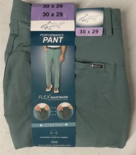 GREG NORMAN Men's Comfort Flex Waistband ML75 Performance Pants GREEN 30x29
