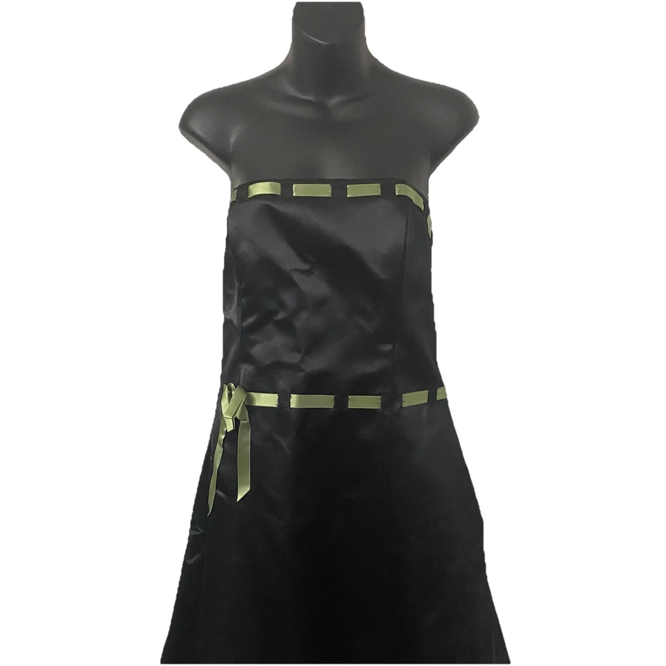 Vintage 11/12 Jessica McClintock For Gunne Sax 90s Strapless Prom Dress Black - Image 2 of 4