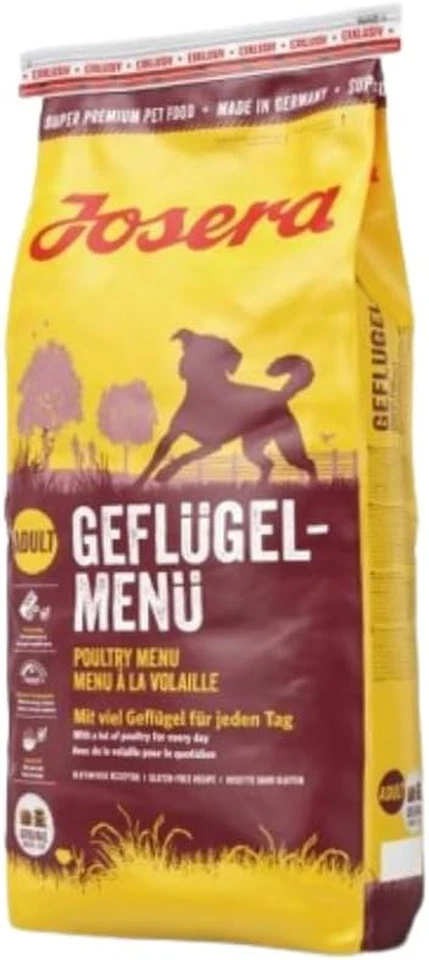 JOSERA Geflügel-Menü 12,5kg-Premium Trockenfutter Adult,Weizenfrei,Gut Verträgli