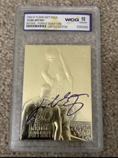 1996-97 Fleer 23KT Gold KOBE BRYANT Rookie Card WCG 10 Gem Mint Purple Auto RC