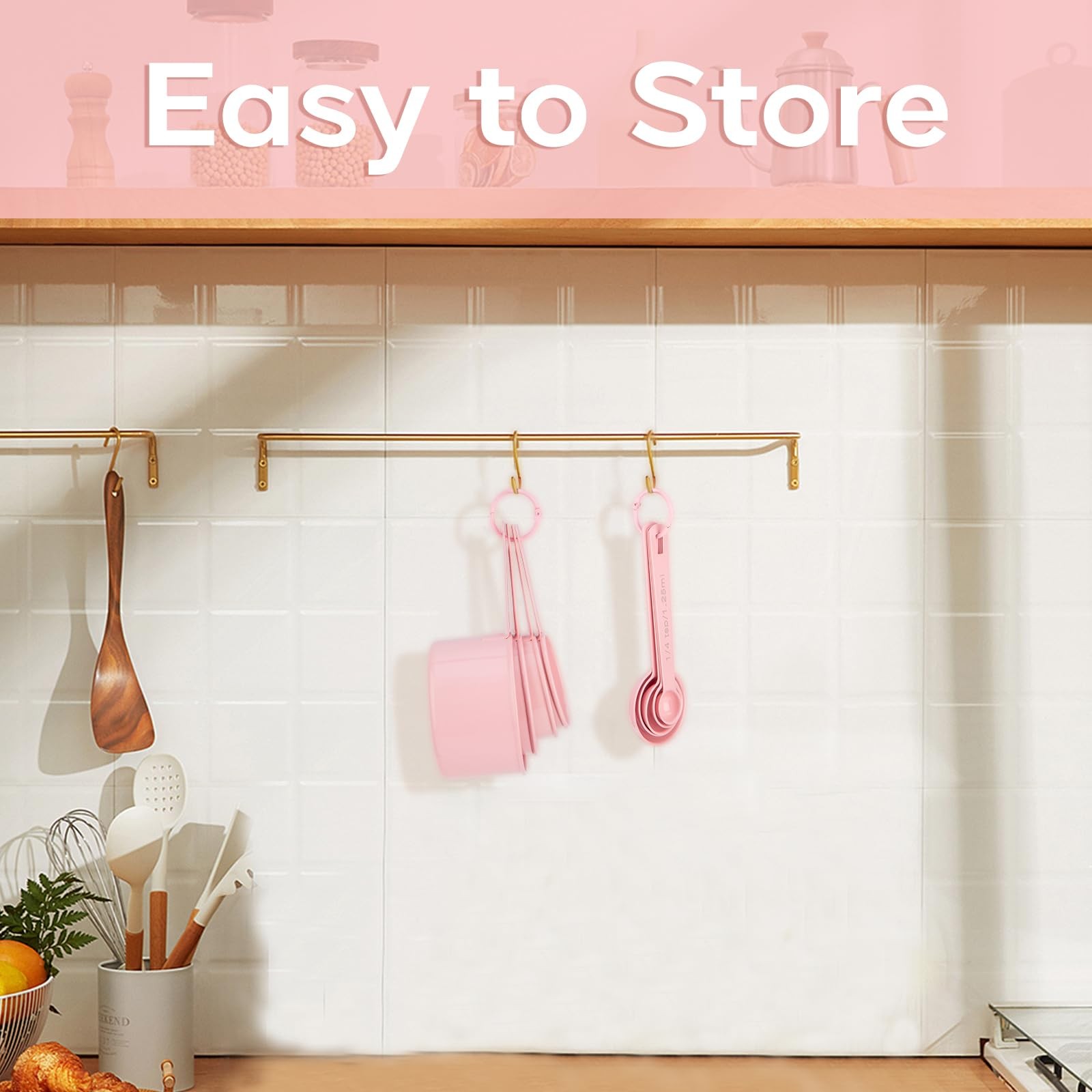 Measuring Cups and Spoons Set of 9 Stainless Steel for Cooking and Baking