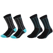 2 pares de calcetines de ciclismo para montar bicicleta deportes calcetines al tobillo XC MTB BMX negros