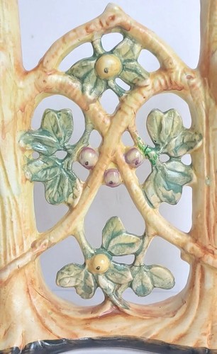 Vintage Weller Pottery Woodcraft Apple Tree 8" Double Bud Vase 1920s Art Pottery - Picture 2 of 11