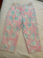 GUC Lilly Pulitzer Crop Pants - Under The Sea, cotton, Sz 12, RARE HG HTF