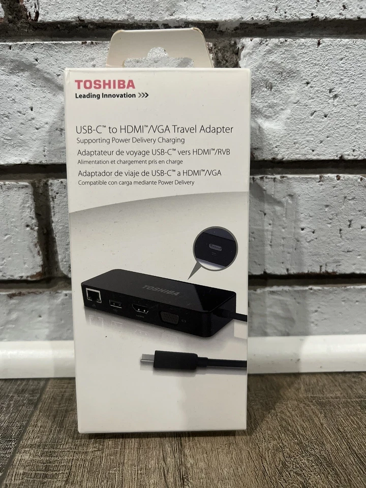 Toshiba Power Delivery Charger - USB-C To HDMI/ VGA Travel Adapter - Image 2 of 4