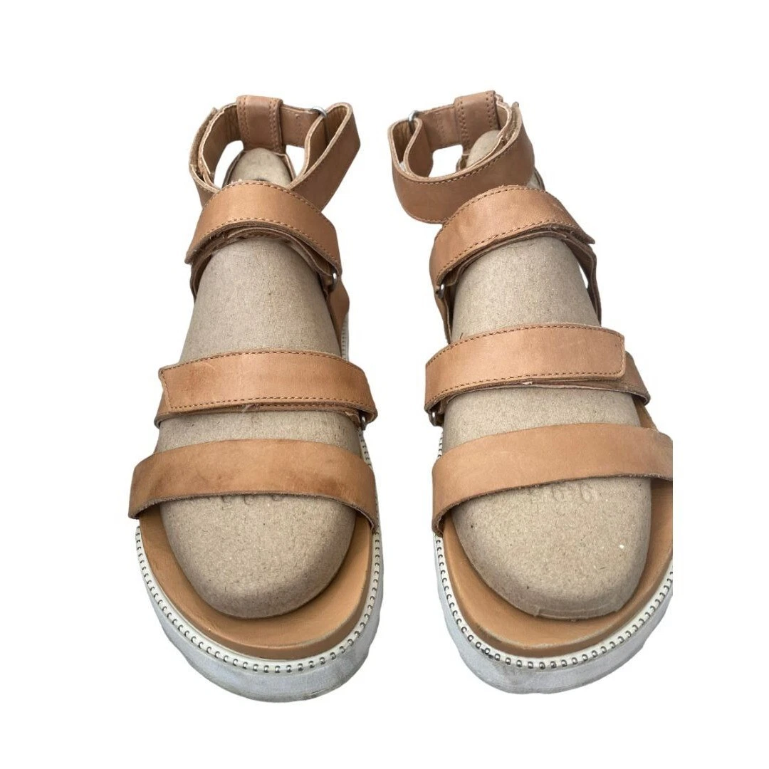 9 Sorel Roaming Brown Leather Gladiator Style Sandals Comfort
