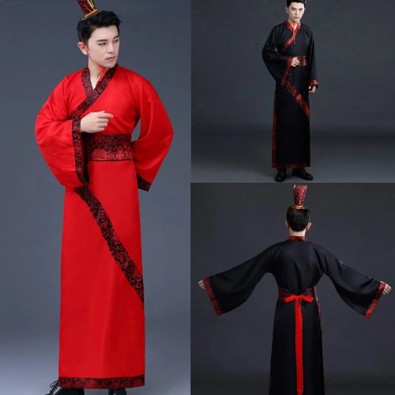 Vestido Hanfu para Hombres Ropa Antigua China Dinastía Tang Rendimiento Conjunto Juegos con disfraces Foto 4 de 4