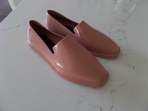 red tape leather sandals