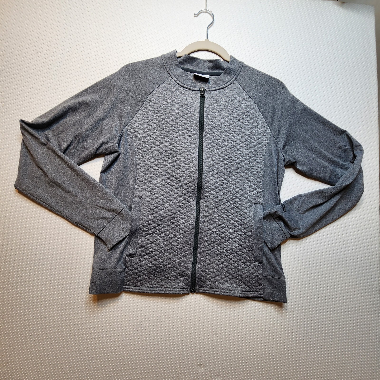 Columbia Womens Jacket Small Grey Quilted Pockets Full Zip eBay