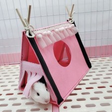 Foldable Hamster Hideout Nest Corner Hideaway House Guinea Pig Felt Hidden Tent