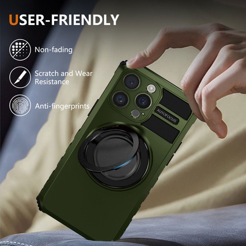 For iPhone 16 Pro Max 15 14 13 12 11 Shockproof Magnetic Ring Stand Case Cover - Picture 22 of 67