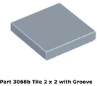 Lego 1x 3068b Sand Blue Tile 2 x 2 with Groove AT-TE 4482