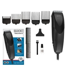 Wahl Quick Cut Men Shaver Haircutting Trimmer Hair Beard Clippers Kit, 10 pieces