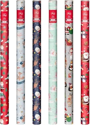 KARRMA LTD. 3 x 20M Christmas Wrapping Paper Roll Christmas Present Sheet