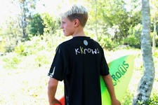 RASH GUARD BY KKROWS. JUNIORS / BOYS. QUICK DRY. COMFORT FIT. FITS ALL. BLACK
