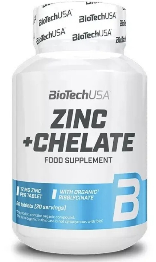 BioTechUSA Zinc + Chelate Essential Minerals Immune Booster - 60 tablets