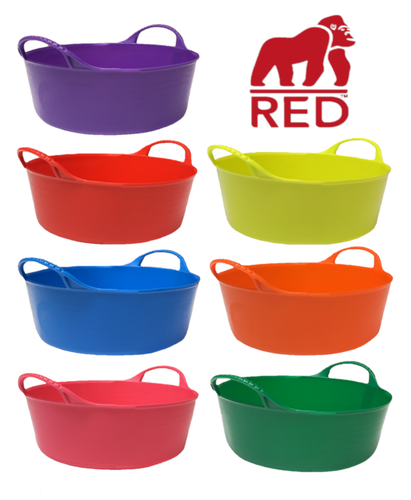 YELLOW - MINI 5L RED GORILLA TUBTRUG FLEXIBLE SHALLOW RUBBER FEED TUB BUCKET - Picture 2 of 2