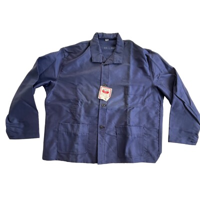 Adolphe Lafont veste de travail ancienne moleskine bleu neuf avec