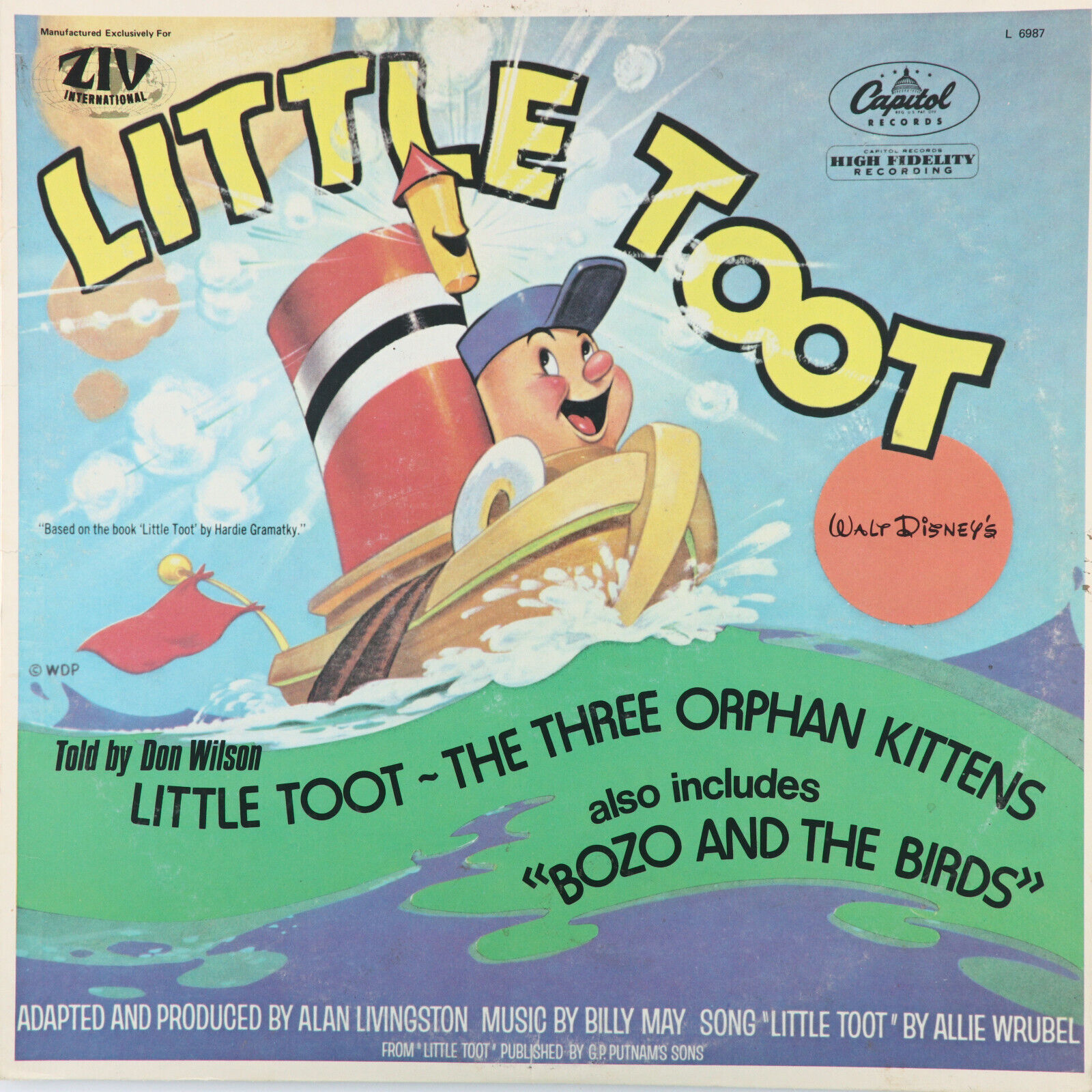 Don Wilson – Little Toot - Three Orphan Kittens 1975 LP Capitol Records – L 6987