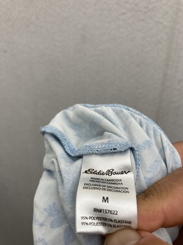 Eddie Bauer Sleepwear Women’s Lounge/Pajama Pants Size Medium Aqua Floral - Picture 9 of 10