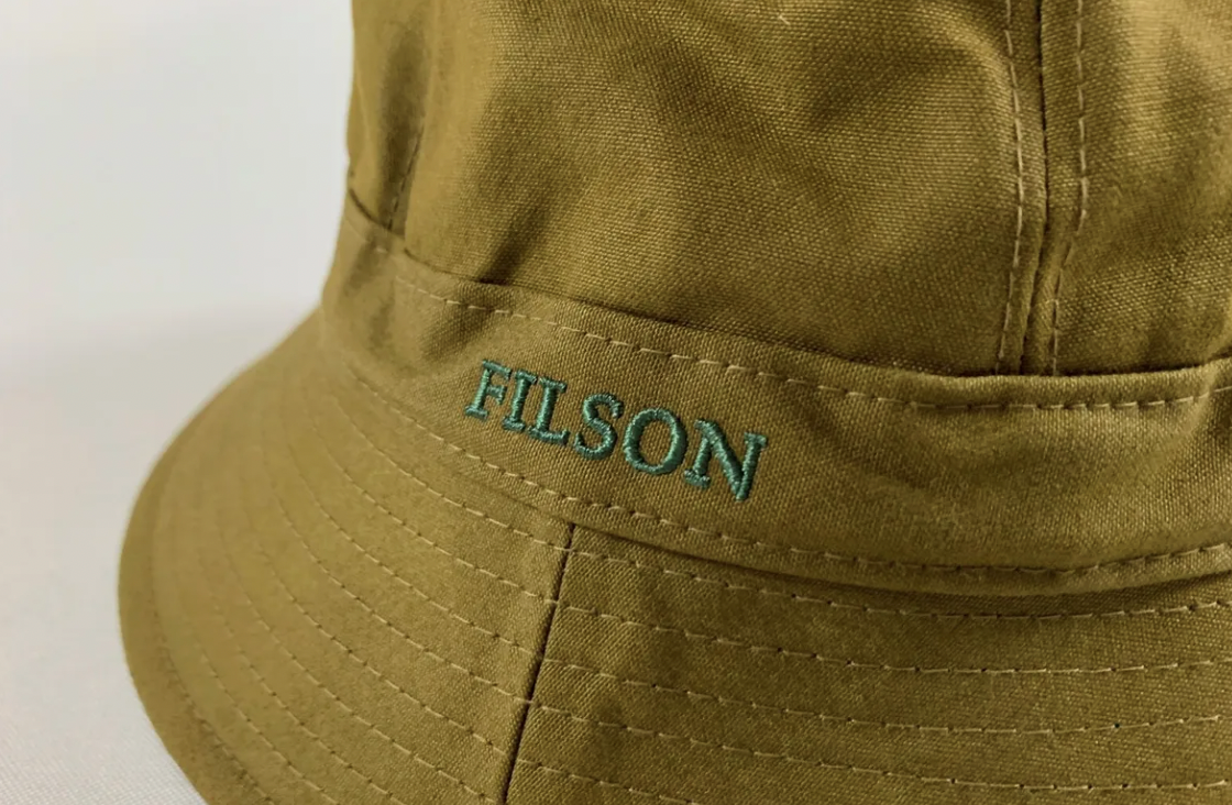 New Filson Bucket Hat Waxed Cotton Canvas XL Marsh Olive Fishing