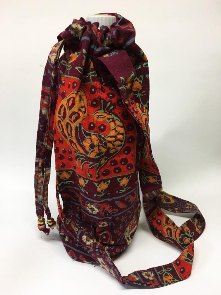 Hippie Napthal Block Print India Festival Water Bottle Bag Carrier