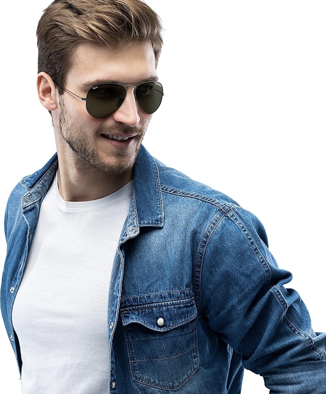 RayBan Aviator RB3025 Sunglasses Grey Frame/GreyGreen lenses 58mm