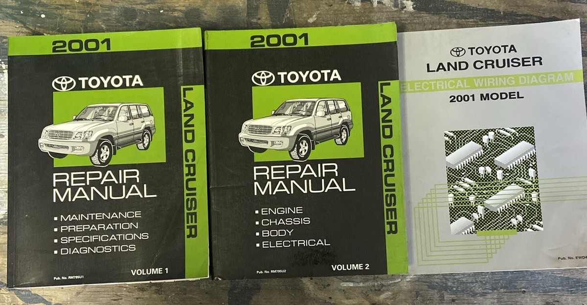 2001 Toyota Land Cruiser Shop Service Repair Manual 1&2 With