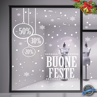 Glasfenster AUFKLEBER VITRINE, VITRINE SHOP WEIHNACHTEN WEIHNACHTSDEKO SALE 