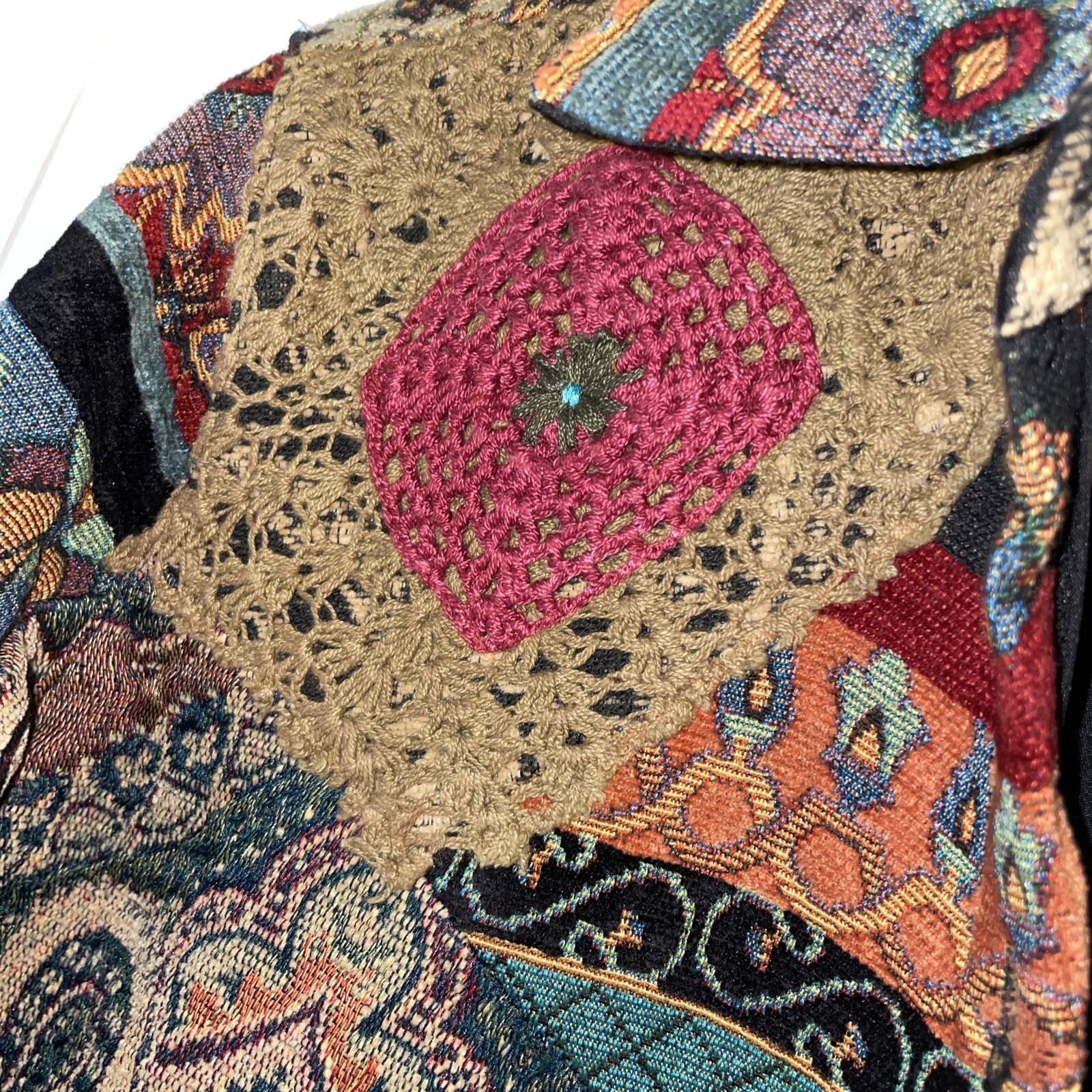 Chico's Shacket Jacket Patchwork Tapestry Paisley… - image 6