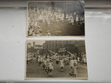 2 Postcard  Church Parade 1 X Radcliffe Postmark Real Photograph Whit Walks