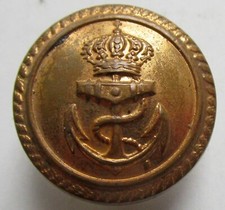 Bouton creux en métal doré