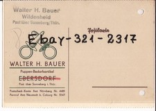 Wildenheid Sonneberg Thüringen 1938 Firma Walter H. Bauer !!