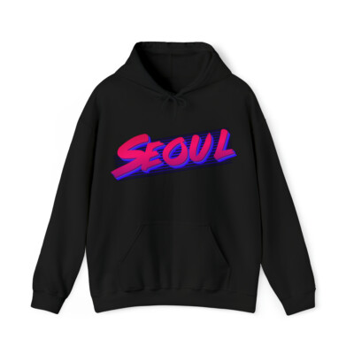Retro Seoul Korea Graphic Hoodie, Sizes S-5XL