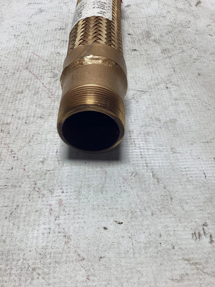 Corrugated Bronze Flex Hose Assembly 12" X 1 1/2" - Image 4 of 4