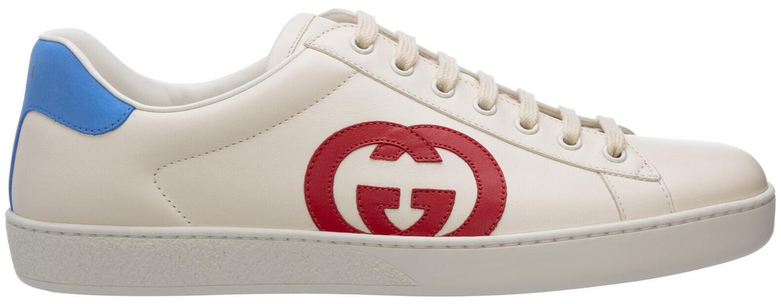 Gucci Ace Interlocking G - White Red Blue for sale | eBay