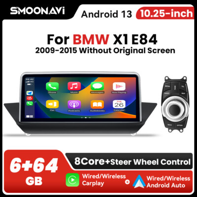 10,25'' IPS CarPlay Android 14 Autoradio GPS Navi für BMW X1 E84 WiFi 4G iDrive