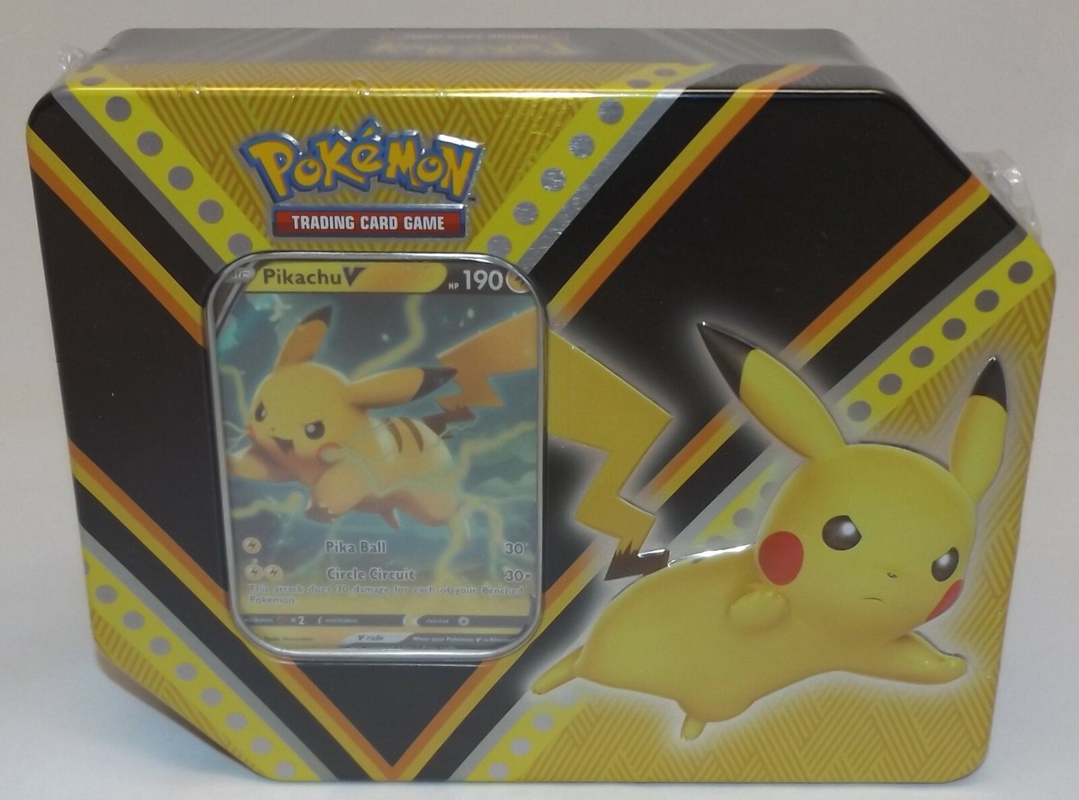 Pokémon TCG: Pikachu V Powers sealed tin foil - 5 booster packs | eBay