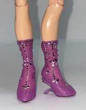 Rainbow High Shadow Lavender Lynn Doll Outfit Shoes Sparkly Purple Ankle Boots