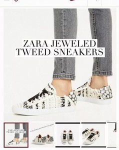 zara tweed sneakers