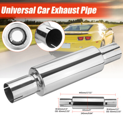 63.5mm 2.5'' Einlass Universal Resonator / Performance SchalldäMpfer Edelstahl