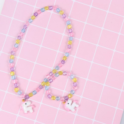 Bracelet Enfant Fille Perles Multicolores Avec Charm Sirène - Bijou Tendance Pour Anniversaire, Cadeau - 12