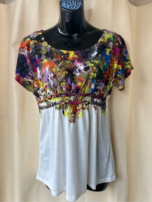 Vintage Weavers Babydoll Top Multicolor Y2K Bohemian 2000's Sz S