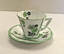 Royal Albert Lido Crown China Cup and Saucer Art Deco