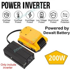 For Dewalt Battery Power Inverter DC 18-20V to AC 110V Dual USB Power Supply