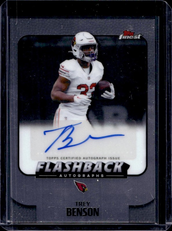2025 Topps Finest Trey Benson Flashback Auto Autograph #FBA-TB Cardinals